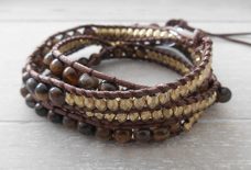 Trendiges Beads Wrap/Wickelarmband